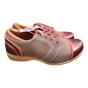 Rocky 4EurSole Women red burgundy Leather/Canvas Lace Up Shoes